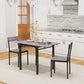 Foldable Dining Table Set for 2, Drop-Leaf Kitchen Table with 2 Chairs for Apartments and Studios, Natural