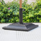 20 lbs Square Resin Patio Umbrella Stand Base Coated Pole Market Umbrella Parasol Holder Bronze