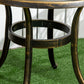 Ф23.6" Round Outdoor Side Table, Cast Aluminum Frame Patio Coffee Side Desk for Patio, Garden, Balcony, Black