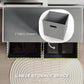 Shoe Storage Bench with Seat, Entryway Bench Seat with Cushion, 2 Fabric Drawers for Hallway, White