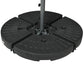 Offset Patio Umbrella with Net and Umbrella Base, Adjustable Cantilever Canopy with Cross Base, Weight Plates and 8 Ribs for Backyard, Poolside, Garden, Wine Red