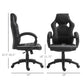 Racing Gaming Chair Office Chair Computer Desk Gamer Chair with Swivel Wheels, Padded Headrest, Tilt Function, Black
