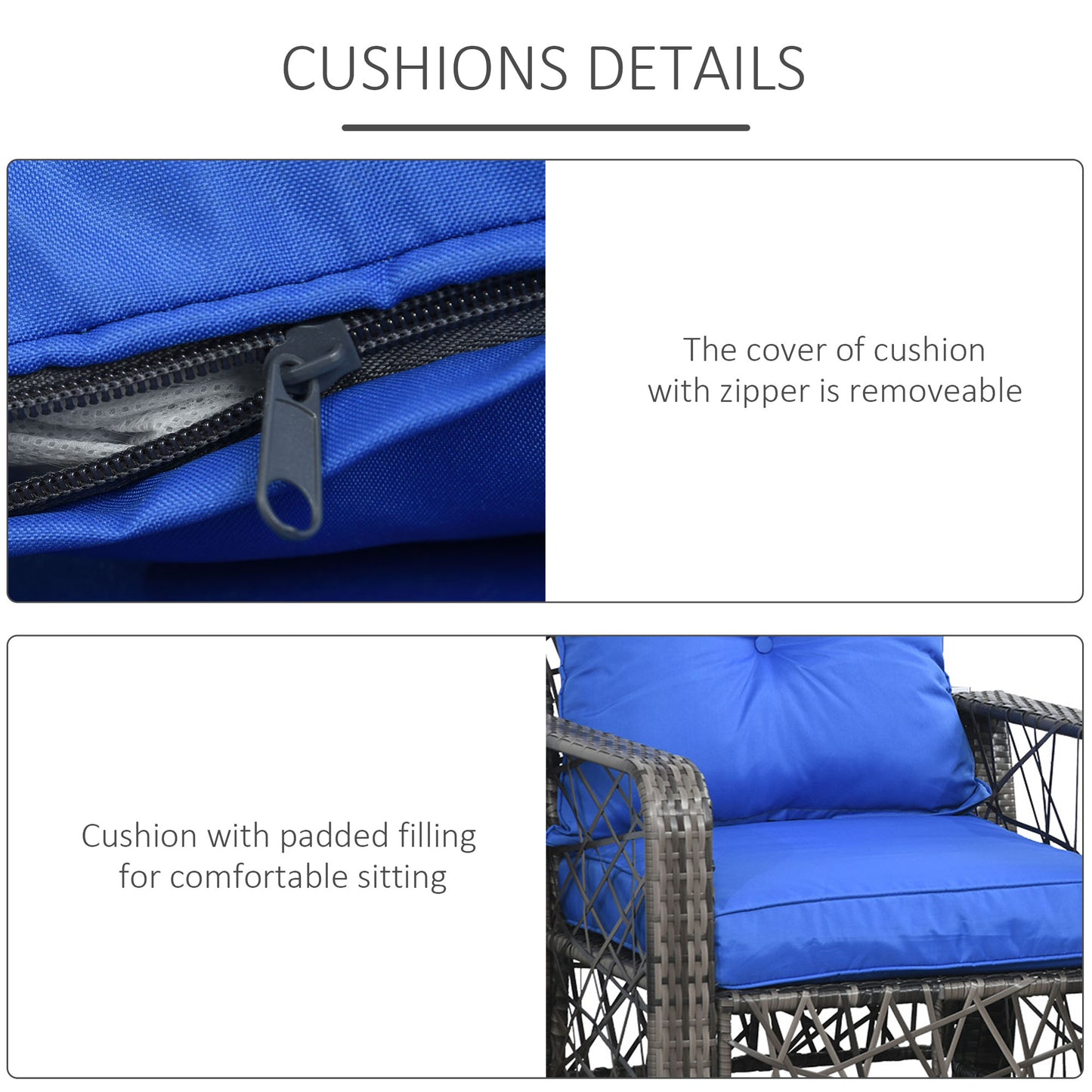 3 Pieces Wicker Patio Furniture Set, Rattan Bistro Set with Storage Coffee Table and Thickened Cushions, Outdoor Conversation Set for Garden, Porch, Balcony, Red