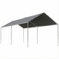 10'x20' Carport Heavy Duty Galvanized Car Canopy with Included Anchor Kit, 3 Reinforced Steel Cables, Grey