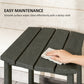 Outdoor Side Table, Adirondack Patio End Table for Garden, Pool, Backyard, Lawn, Beach, Indoor and Outdoor, Grey