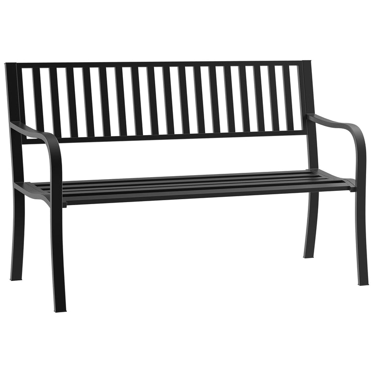 50" Steel Garden Park Bench