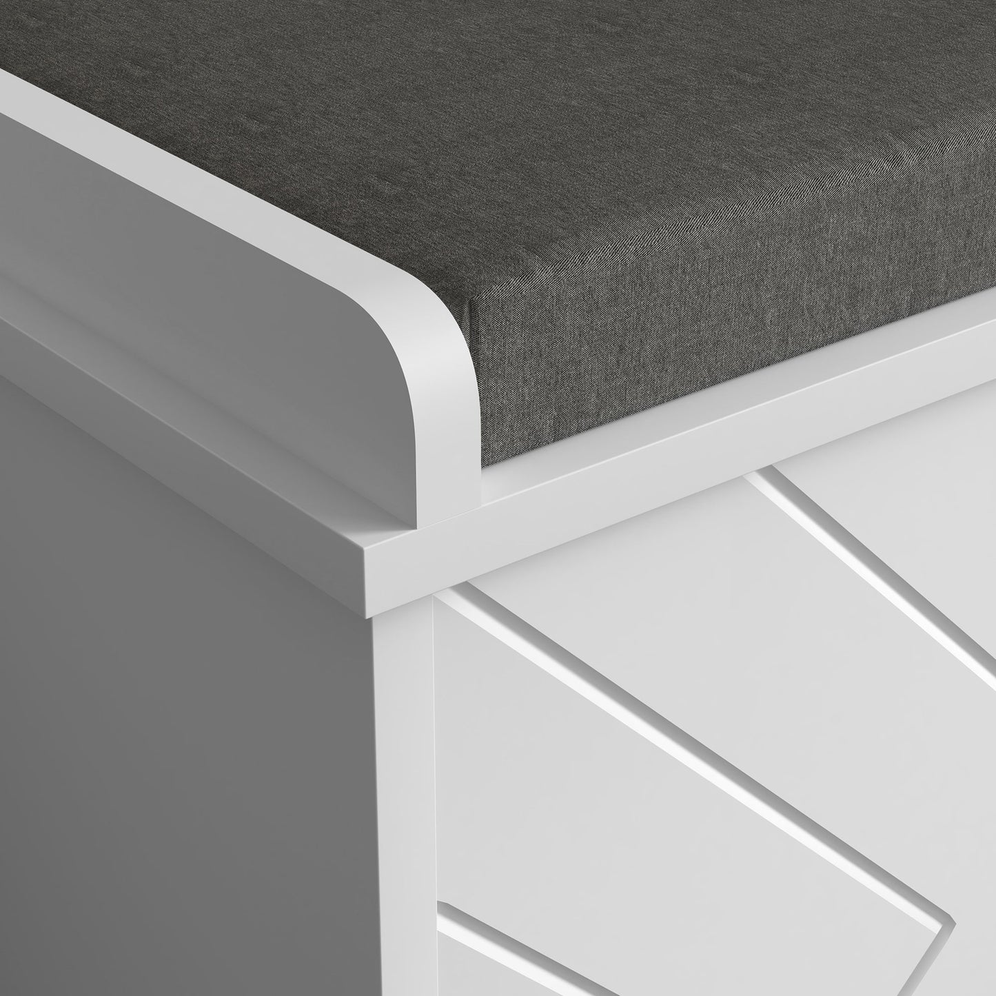 Shoe Storage with Seat, Upholstered Hallway Bench, Shoe Bench with Flip Drawer, Adjustable Shelf for 4-6 Pairs of Shoes