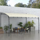 10' x 13' Backyard Pergola with UV30+ Protection Canopy and Steel Frame for Porch, Patio, Deck, Cream White