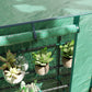 Lean-to Greenhouse with 3 Tier Shelves, Mini Greenhouse with 2 Roll-Up Doors for Indoor Outdoor, Green