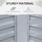 Steel Outdoor Raised Garden Bed with Greenhouse,Cover, Roll Up Door, Dual Use, 50"x37.4"x36.2", Clear