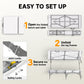 6FT 3-Piece Portable Outdoor Camping Table Bench Set with Carrying Handles, Folding Picnic Table with 2 Benches, White