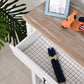 30" Console Table, Modern Narrow Entryway Table with Drawer and 2 Shelves, Sofa Table for Living Room, Hallway, White