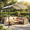 10' x 10' Cream White Pergola with Arched Steel Frame