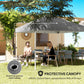 10' x 10' Pop Up Canopy Tent with 2 Half Sidewalls, UV50+ Height Adjustable Instant Sun Shelter, Dark Grey