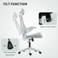 Ergonomic Office Chair, Swivel Desk Chair with Adjustable Lumbar Support, Headrest and Height, Flip-up Armrests, Grey
