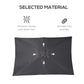 7' x 10' Wooden Patio Umbrella, Rectangle Garden Parasol, Outdoor Sunshade Canopy with Bamboo Ribs for Garden, Dark Grey