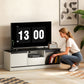 TV Stand for 43-55 Inch TV, Entertainment Center w/ Cabinets, Shelf, Drawer and Cable Management for Living Room, White