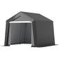 Outdoor Storage Shed Portable Garage with Roll-up Door for Motorcycle, Bike, Garden Tools, Beige