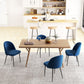 Modern Dining Chairs, Mid-Back Velvet-touch Upholstery Side Chair, Table Chair for Living Room, Dining Room, Dark Blue, Set of 4