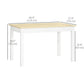 Kitchen Table, Dining Table for 4 to 6 People, 46.9" W x 27.6" D x 29.5" H, Oak
