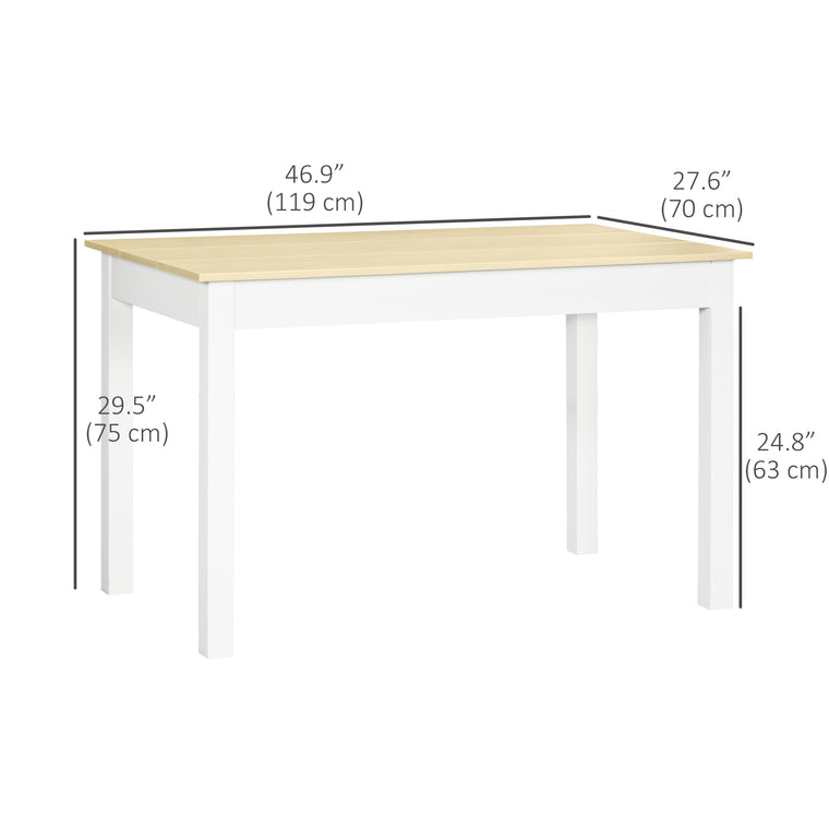 46.9" Dining Table for 4 to 6 - Oak