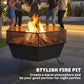 20" Foldable Wood-Burning Fire Pit with Poker