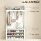 4-In-1 Hall Tree with Bench and Shoe Storage, Farmhouse Coat Rack Shoe Bench with 12 Shoe Cubbies, 6 Hooks, White