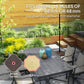 Square Patio Umbrella Base Holder, Outdoor Umbrella Stand, 17.7" L x 17.7" W x 9.8" H Brown