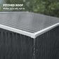 7.5' x 4.3' Outdoor Storage Shed, Waterproof Metal Garden Shed with Lockable Doors, for Backyard, Lawn, Patio, Dark Grey