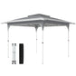 11.5 x 11.5 ft Pop Up Canopy Tent with 1-Button Push Easy Setup, UPF 50+ 2-Tier Instant Canopy with Carry Bag, Dark Grey