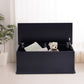 39.5" Storage Chest with 2 Safety Hinges, Storage Box Organizer with Flip-Top Lid, Entryway Storage Bench, Black