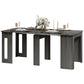 23.6"-70.9" Extendable Dining Table for 6-8 People, Space-Saving Rectangular Kitchen Table for Small Spaces, Dining Room, Kitchen, Living Room, Grey