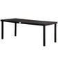 Patio Dining Table for 8, Rectangular Aluminum Outdoor Table for Garden Lawn Backyard, Black