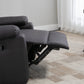 Recliner Chair, Manual Reclining Chair with Footrest, Padded Seat for Living Room, Bedroom, Study, Dark Grey