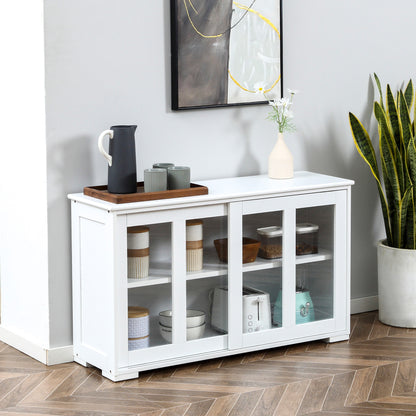 Stackable Sideboard with Sliding Glass Doors