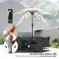 Cream White Patio Sun Umbrella with 6 Ribs