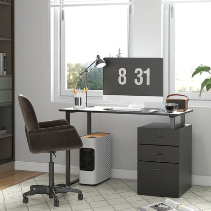 47" Computer Desk with File Drawers