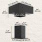 8PCS Pergola Kit, Pergola Brackets with 3-Way & 4-Way Corner Brackets for 4"x4" (Actual 3.6"x3.6") Lumber
