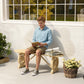 2-Person Outdoor Bench, Wood Garden Bench with Wagon Wheel Legs, Slatted Seat for Patio, Park, Backyard, Natural Wood