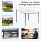 Portable Gazebo 10x10 Steel Patio Outdoor Sun Shelter for Porch, Patio & Yard, Weather-resistan, Cream White