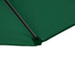 8.5FT Offset Patio Umbrella with 360° Rotation, Outdoor Cantilever Roma Parasol Hanging Sun Shade Canopy Shelter with Cross Base, Green