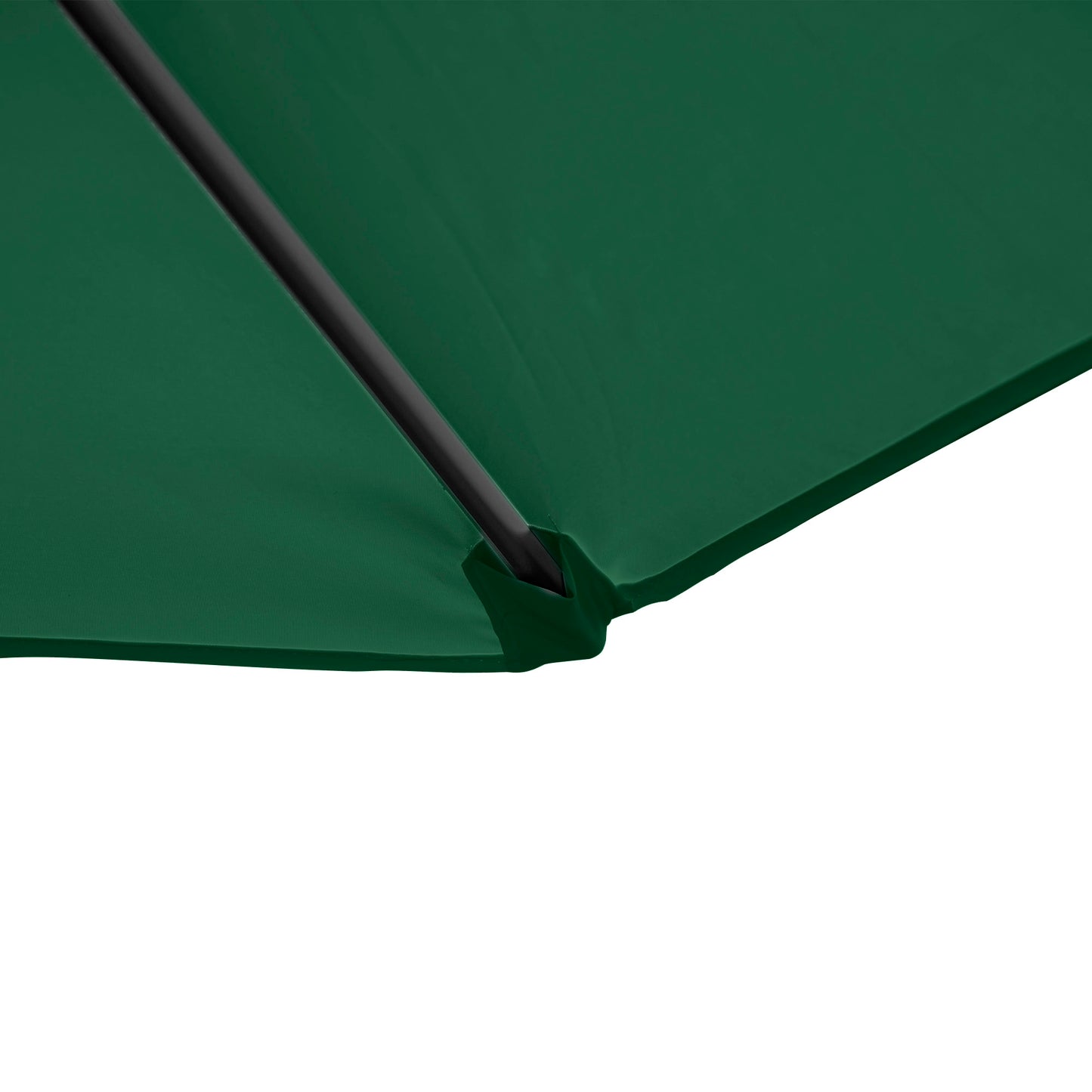 8.5FT Offset Patio Umbrella with 360° Rotation, Outdoor Cantilever Roma Parasol Hanging Sun Shade Canopy Shelter with Cross Base, Green