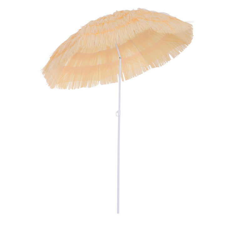 6FT Wheat Beach Umbrella with Tilt & Adjustable Height