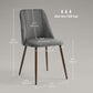 Upholstered Dining Chairs Set of 4, Velvet Accent Chair with Back and Wood-grain Steel Leg for Kitchen, Dark Grey