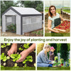 7' x 12' x 7' White Heavy Duty Walk-In Greenhouse