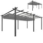 11.7' x 19.6' Retractable Pergola Canopy, Aluminum Pergola for Grill, Patio, Garden, Deck