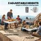 Folding Picnic Table Heavy Duty Camping Table 34" x 34", Indoor Outdoor Use for Picnic, Beach, BBQ, White