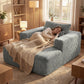 Sofa Bed, Sleeper Chair Bed with Pillow, Single, Grey