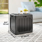 32 Gallon Deck Box, Resin Outdoor Storage Box with Handles, Waterproof and UV Resistant Storage Container