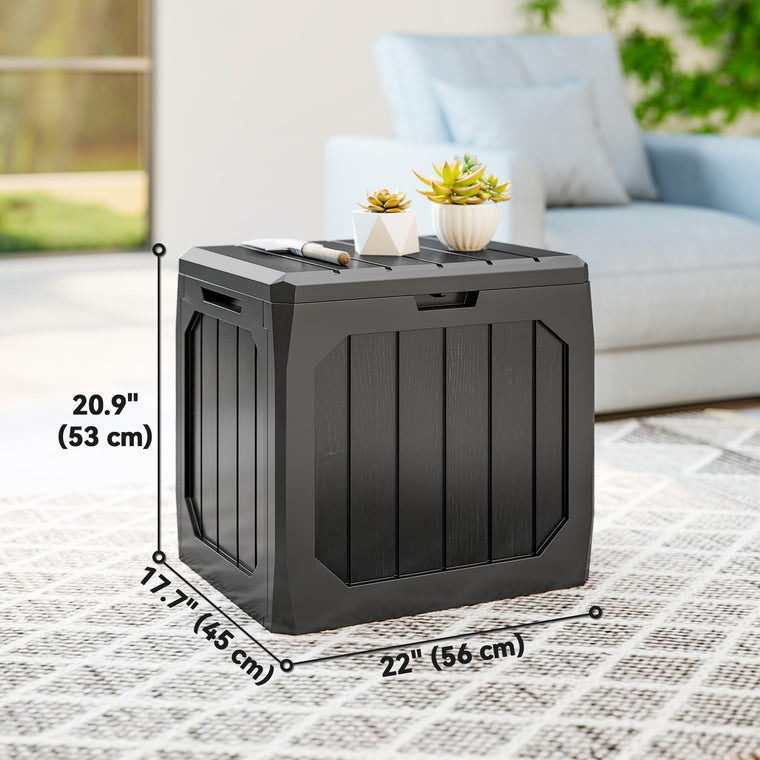 32 Gallon Resin Deck Box with Handles and UV Resistance
